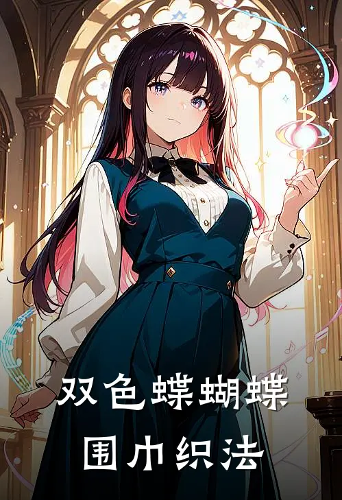 双色蝶蝴蝶围巾织法