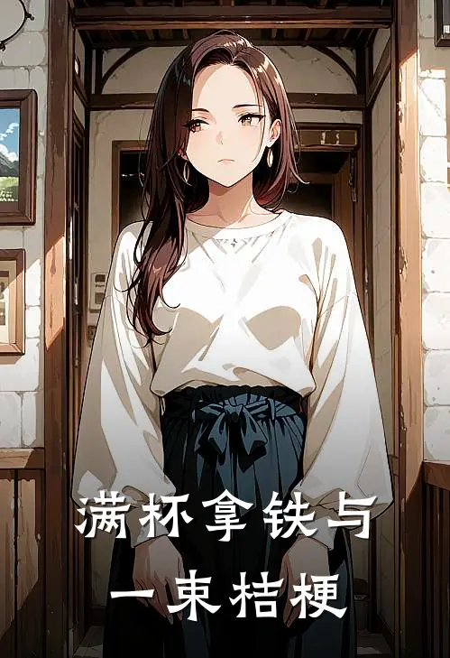 满杯拿铁与一束桔梗